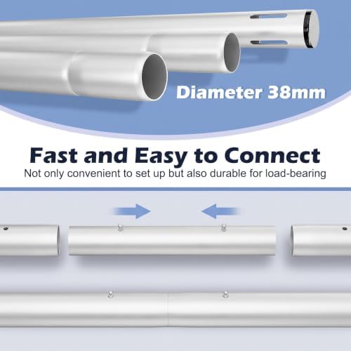 Heavy Duty Backdrop Stand, 8x10ft Pipe and Drape Backdrop Stand Kit with Upgrade Clip on Telescopic Poles Frame, alternate
