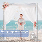 Heavy Duty Backdrop Stand, 8x10ft Pipe and Drape Backdrop Stand Kit with Upgrade Clip on Telescopic Poles Frame, alternate
