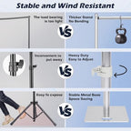 Heavy Duty Backdrop Stand, 8x10ft Pipe and Drape Backdrop Stand Kit with Upgrade Clip on Telescopic Poles Frame, alternate