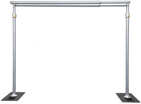 Heavy Duty Backdrop Stand 9.2x9.2ft, Double Pipe and Drape Background Stand in 9.2x9.2ft