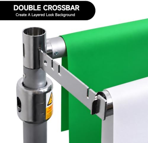 Heavy Duty Backdrop Stand 9.2x9.2ft, Double Pipe and Drape Background Stand in 9.2x9.2ft, alternate view 3