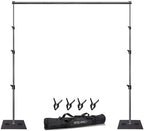 Heavy Duty Backdrop Stand Pipe and Drape Photography Backdrop Stand Kit Adjustable Photo Background Stand 10ft x