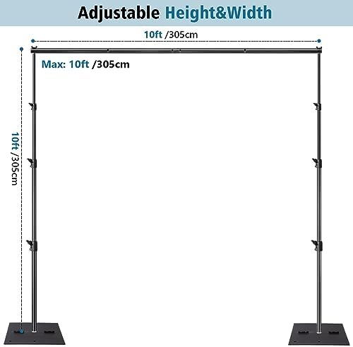 Heavy Duty Backdrop Stand Pipe and Drape Photography Backdrop Stand Kit Adjustable Photo Background Stand 10ft x, alternate