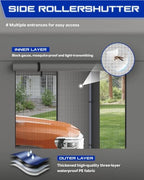 Heavy Duty Carport 20x20 with Side & Removable Door & Roll-Up Window, alternate view 6