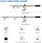 Heavy Duty Extension Boom Arm Bar for Photography C Stand and Light Stand, Adjustable 3.6-8.2ft Crossbar Holding, alternate