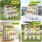 Heavy Duty Flower Bar with Buckets, 3-Tier Bouquet Bar Stand, alternate view 5