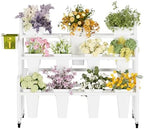 Heavy Duty Flower Bar with Buckets, 3-Tier Bouquet Bar Stand, alternate view 6