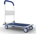 Heavy Duty Foldable Push Cart Dolly | 330 lbs. Capacity | Upgraded Collapsible Hand Truck Folding Platform with