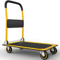 Heavy Duty Foldable Push Cart Dolly | 660 lbs. Capacity | Upgraded Collapsible Hand Truck Folding Platform with