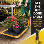 Heavy Duty Foldable Push Cart Dolly | 660 lbs. Capacity | Upgraded Collapsible Hand Truck Folding Platform with, alternate