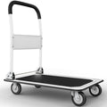 Heavy Duty Foldable Push Cart Dolly | 660 lbs. Capacity | Upgraded Collapsible Hand Truck Folding Platform with
