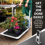 Heavy Duty Foldable Push Cart Dolly | 660 lbs. Capacity | Upgraded Collapsible Hand Truck Folding Platform with, alternate