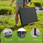 Heavy Duty Folding Table, Sturdy Portable Foldable Table with Safety Lock, Indoor Outdoor Use for Camping Party, alternate