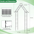 Heavy Duty Garden Arch Trellis for Climbing Plants Garden Arbor Arches, alternate view 3