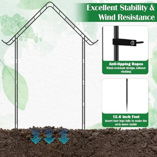 Heavy Duty Garden Arch Trellis for Climbing Plants Garden Arbor Arches, alternate view 6