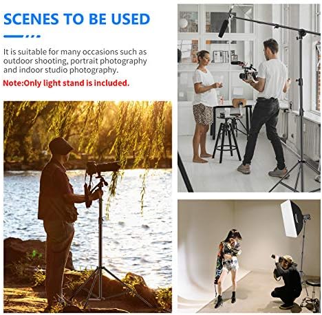 Heavy Duty Light Stand 10ft/3m Adjustable Spring Cushioned Tripod, alternate view 7