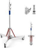 Heavy Duty Light Stand C Stand with Casters, Adjustable Tripod Stand with 100% Stainless Steel, Photography