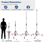 Heavy Duty Light Stand C Stand with Casters, Adjustable Tripod Stand with 100% Stainless Steel, Photography, alternate view 3
