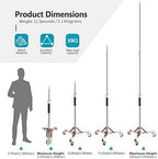 Heavy Duty Light Stand with Casters, 100% Stainless Steel Tripod, alternate view 2
