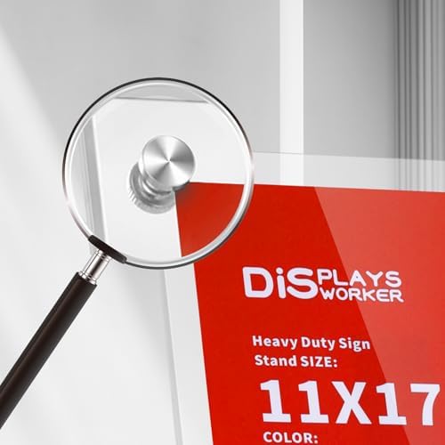 Heavy Duty Pedestal Sign holder floor Stand, sign stand poster stand, Acrylic Frame Standing Floor for 11 x 17, alternate