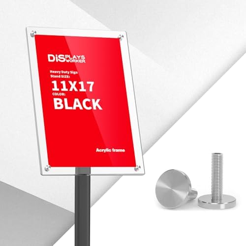 Heavy Duty Pedestal Sign holder floor Stand, sign stand poster stand, Acrylic Frame Standing Floor for 11 x 17, alternate