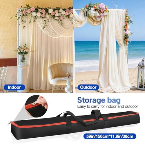 Heavy Duty Pipe and Drape Backdrop Stand 9.2x9.2ft, Silver in 9.2x9.2ft in Silver, alternate view 6