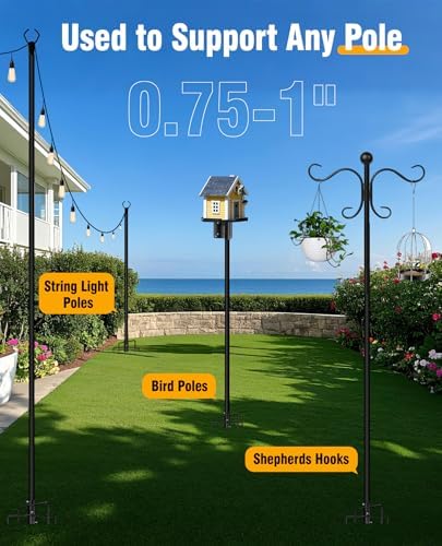 Heavy Duty Pole Stabilizer Stand Base with 6 Prongs for 1′′ Pole, alternate view 2