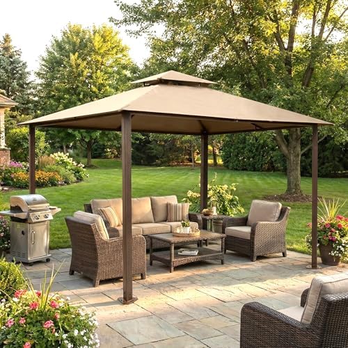 Heavy Duty Reinforced Replacement Canopy Top Cover Compatible with The GZ584 Kingsbury 10' x 13' Gazebo, alternate view 2