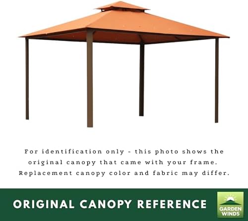 Heavy Duty Reinforced Replacement Canopy Top Cover Compatible with The GZ584 Kingsbury 10' x 13' Gazebo, alternate view 6