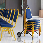 Heavy Duty Stacking and Banquet Chair Dolly Hand Truck with Oversized Rubber Wheels and Cushion for 8-10 Chairs, alternate