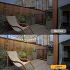 Heavy Duty String Light Poles 8 FT (2 Pack) - Outdoor Patio Deck Light Poles for Outside with Anchor Base and, alternate view