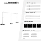 Hecis 10x30Ft Pipe and Drape Stand, Heavy Duty Backdrop Stand, 6-10' Tall x 10-30' Wide Adjustable Pipe and, alternate view 3