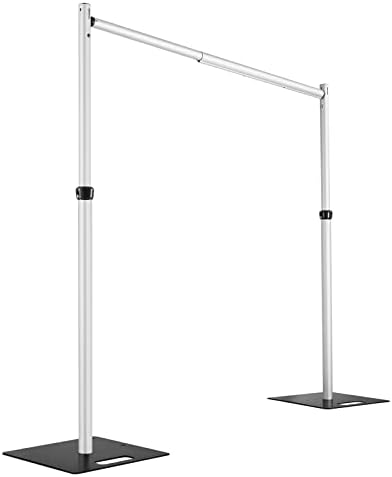 Hecis Heavy Duty Backdrop Stand, 10x10ft Pipe and Drape Stand Kit, Adjustable Arch Backdrop Stand, Back Drop