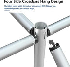 Hecis Heavy Duty Backdrop Stand, 10x20Ft Double Crossbar Pipe and Drape Stand Kit, Adjustable Banner Stand, Back, alternate