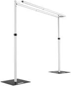 Hecis Heavy Duty Backdrop Stand,12x12ft Double Crossbar Pipe and Drape Stand, arch backdrop stand, Back Drop