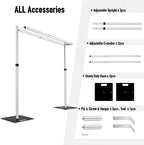 Hecis Heavy Duty Backdrop Stand,12x12ft Double Crossbar Pipe and Drape Stand, arch backdrop stand, Back Drop, alternate view