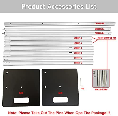 Hecis Pipe and Drape Backdrop Stand,8ft x 10ft Backdrop Stand, Adjustable Metal Heavy Duty Wedding Background, alternate view