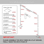 Hecis Pipe and Drape Backdrop Stand,8ft x 10ft Backdrop Stand, Adjustable Metal Heavy Duty Wedding Background, alternate view