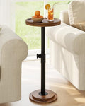 Height Adjustable Drink Table, Small Round Side Table, Pedestal Martini Table with Thickened Base, for Small