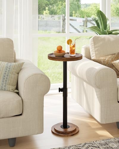 Height Adjustable Drink Table, Small Round Side Table, Pedestal Martini Table with Thickened Base, for Small, alternate view