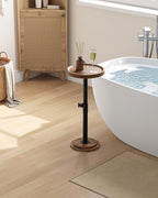 Height Adjustable Drink Table, Small Round Side Table, Pedestal Martini Table with Thickened Base, for Small, alternate view