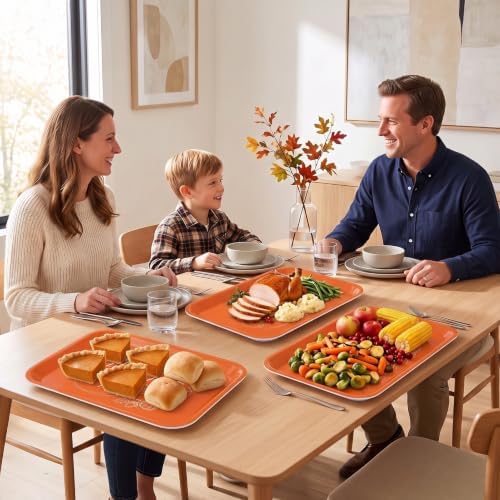 Hello Fall Serving Platters Set, Serving Trays, 3 Pack, 13x10 Inch in Large in 3Pcs Hello Fall, alternate view 6