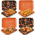 Hello Fall Serving Trays, Serving Platters, 4Pack, 13x10 Inch in Large in 4Pcs Hello Fall Pumpkin