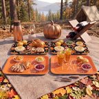 Hello Fall Serving Trays, Serving Platters, 4Pack, 13x10 Inch in Large in 4Pcs Hello Fall Pumpkin, alternate view 5