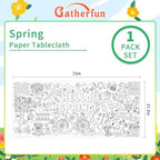 Hello Spring Giant Coloring Poster for Classroom - 31.5x72 Versatile Spring Activity Poster/Table Cover for, alternate view 2