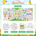 Hello Spring Giant Coloring Poster for Classroom - 31.5x72 Versatile Spring Activity Poster/Table Cover for, alternate view 3