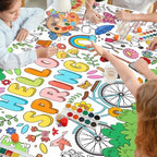 Hello Spring Giant Coloring Poster for Classroom - 31.5x72 Versatile Spring Activity Poster/Table Cover for, alternate view 6