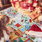 Hello Winter Giant Coloring Poster, 31.5 x 72 Inch Christmas Activity Poster, Winter Crafts Tablecloth for, alternate view 5