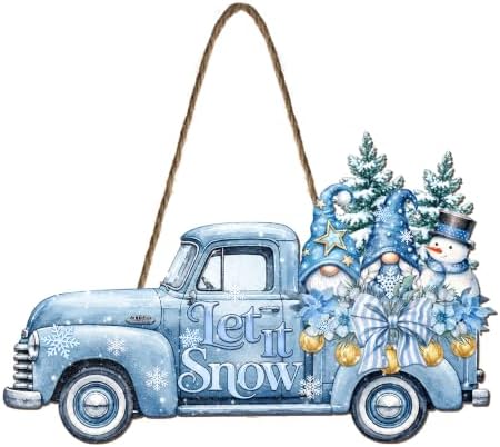 Hello Winter Sign Wreath For Front Door Decor 12x12in Winter Gnome Wreath