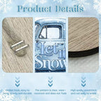 Hello Winter Sign Wreath For Front Door Decor 12x12in Winter Gnome Wreath, alternate view 4